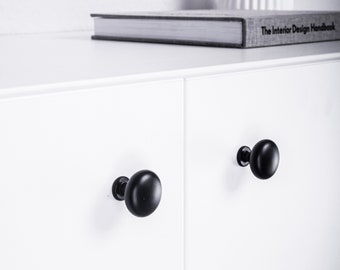 Poignée de bouton de meuble adaptée pour Ikea Furniture Knob Gold Black Chrome