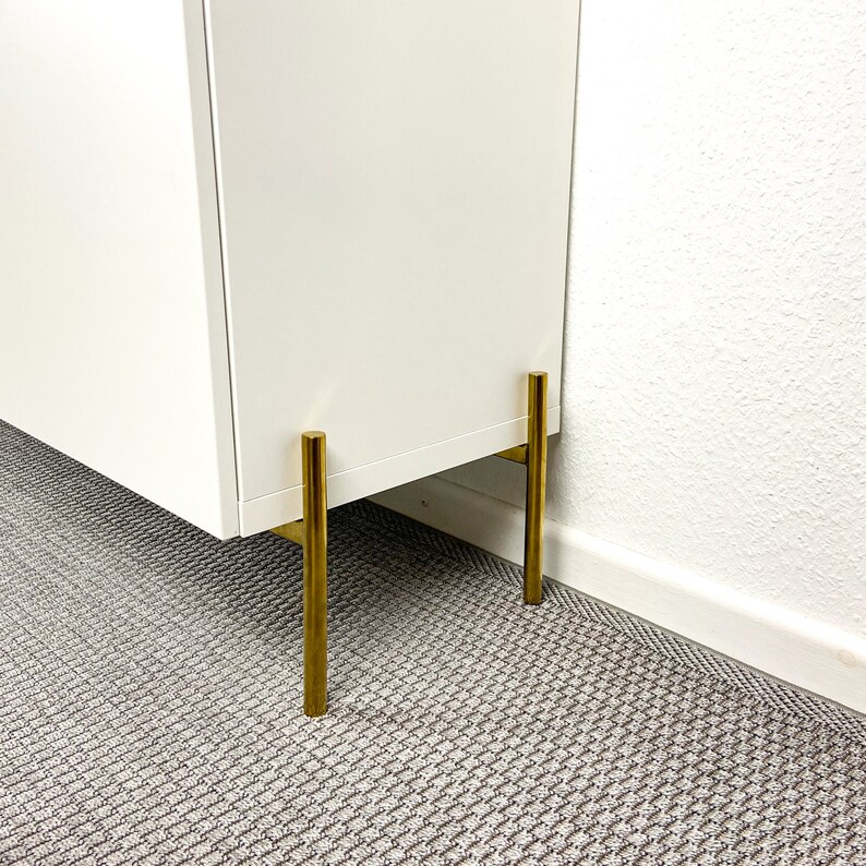 IKEA furniture feet Stainless steel shelf legs in gold Etsy