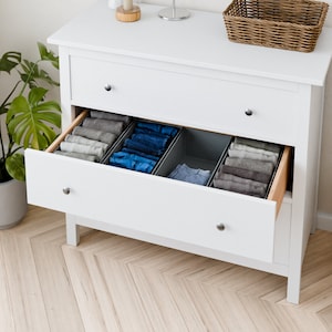 Set di 4 organizzatori per cassettiera IKEA Hemnes, cassettiere 42 x 20,5 x 13 cm, sistema organizzativo per magliette, calzini, biancheria intima, reggiseni