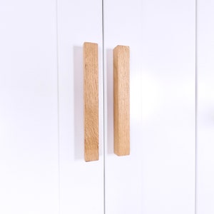 Handle for Ikea Brimnes wardrobe High-quality furniture handle made of oak wood image 2