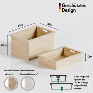 Holzkiste für IKEA Trofast Regal Box aus Holz Alternativezu Kunststoff