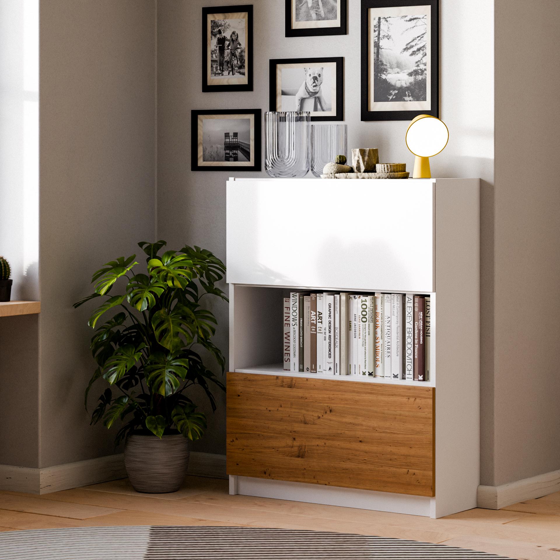 IKEA / BILLY キャビネット BILLY / OXBERG bookcase w doors/extension unit white - IKEA