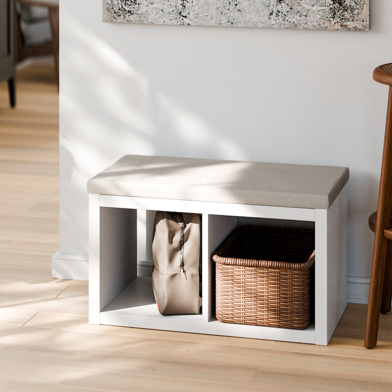 Sitzkissen für Ikea Kallax Regal in Beige, Sitzpolster für Schubank