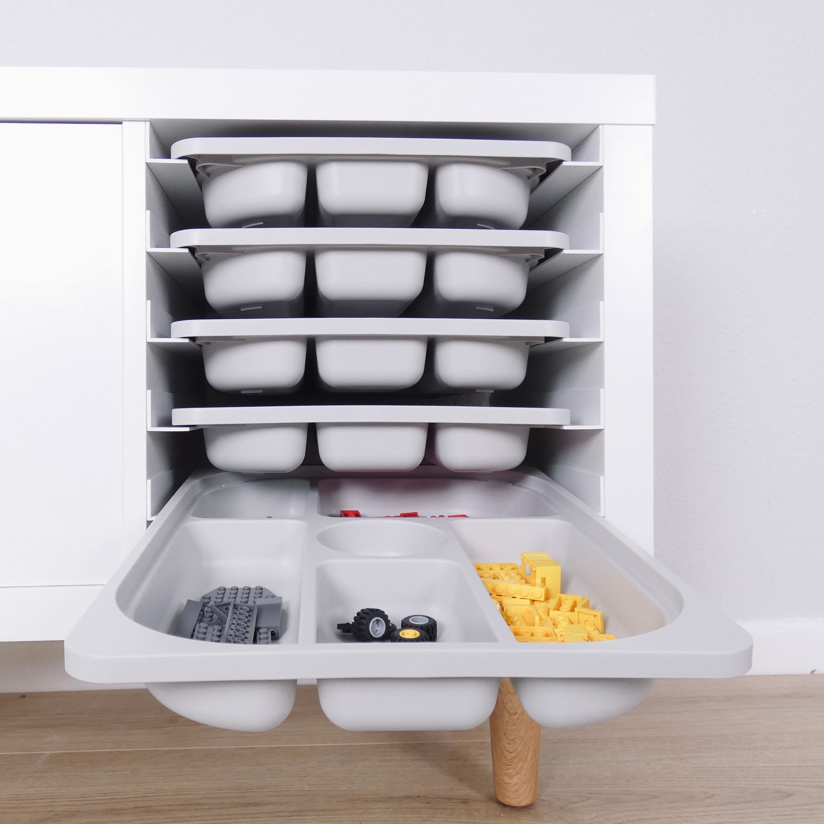 Ikea Kallax Insert Rail System With Trofast Sorting Boxes Etsy UK