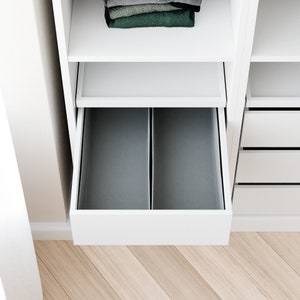 Organizer für PAX Schublade, Boxen für IKEA Kleiderschrank, Schubkasten-Ordnungssystem, Kisten für die Sortierung von Kleidung Bild 8