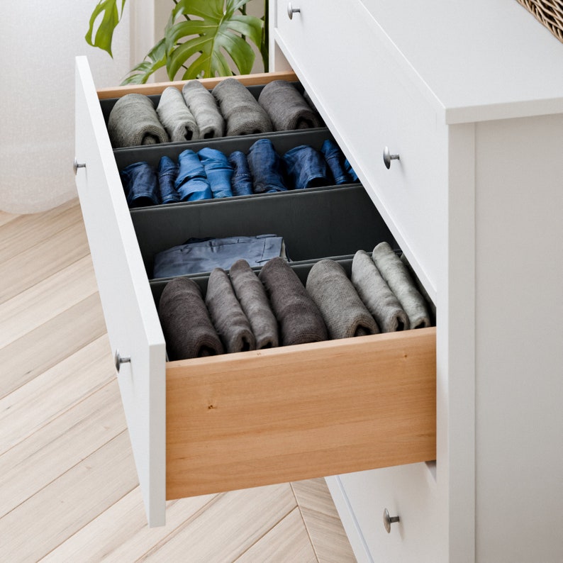 Organizer für IKEA Hemnes Kommode zur Organisation von Kleidung passende Boxen zur Unterteilung der Schublade ideal als Wickelkommode