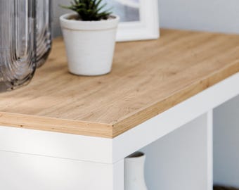 Houten paneel voor Ikea Kallax-plank (1, 2, 3 & 4 vakken) - eikenhouten bovenpaneel, houten plank voor kubusplank