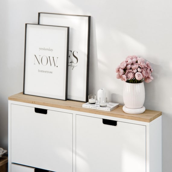 Wooden Panel for IKEA Ställ Shoe Cabinet With 4 Compartments - Oak, Top Panel 95.8 X 17.1 Cm, Wooden Board