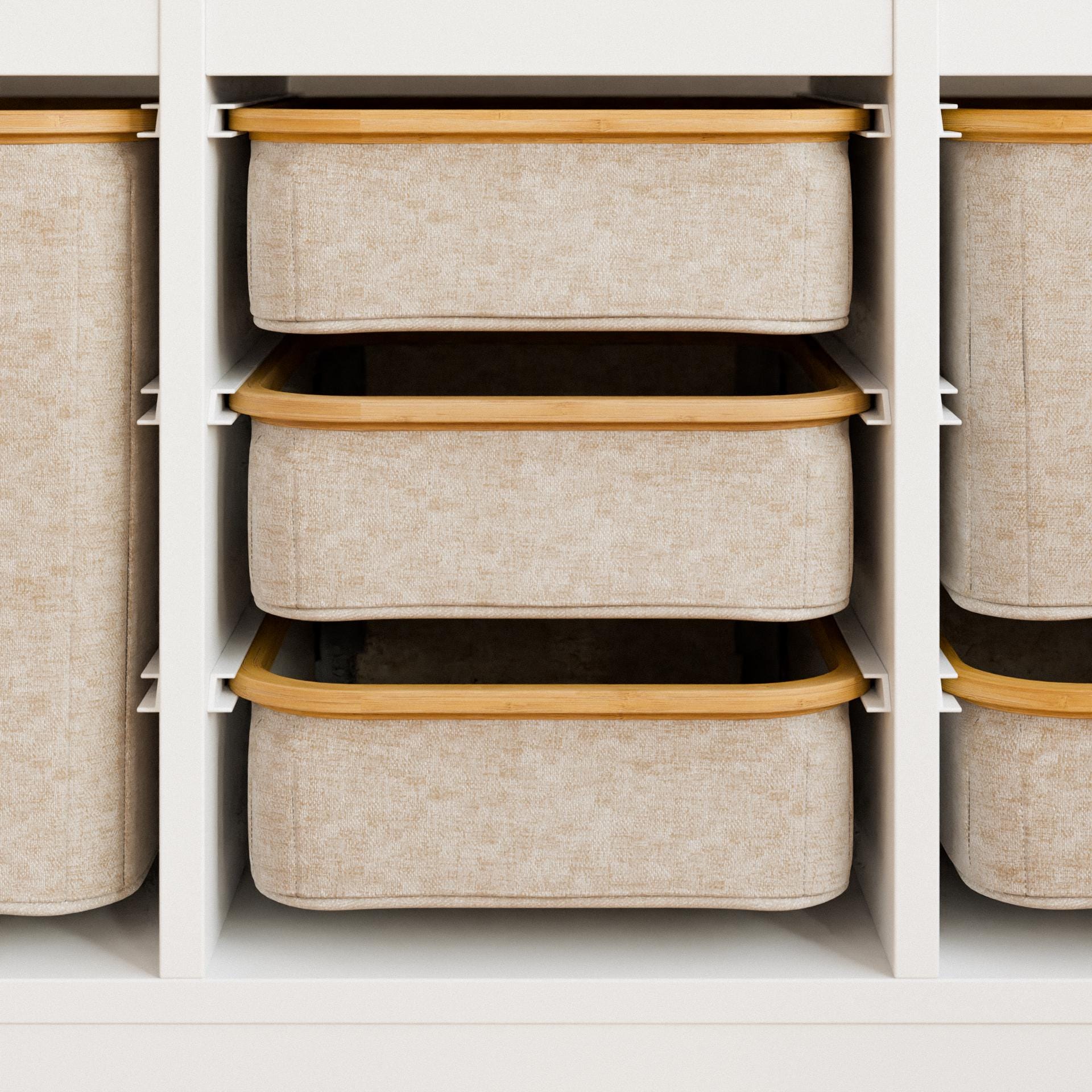 Box for IKEA Trofast Shelf, Beige - Fabric Box in Three Sizes With