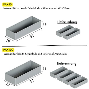 Organisateur pour tiroir PAX, boîtes pour armoire IKEA, système d'organisation des tiroirs, boîtes pour trier les vêtements image 5