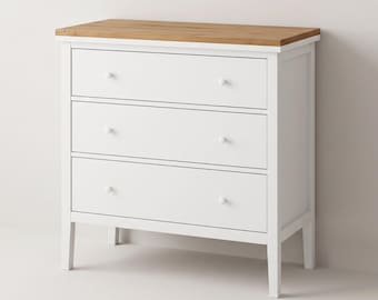 Holzplatte für IKEA Gullaberg Kommode 99 x 48cm, Artisan Eiche Deckplatte Massivholzoptik