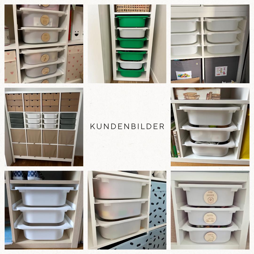 Ikea Kallax Insert “schuver” Rail System With Trofast Boxes in Various Colours, Ideal for Storing Toys