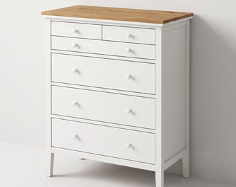 Holzplatte für IKEA Gullaberg Kommode 89 x 48cm, Artisan Eiche Deckplatte Massivholzoptik