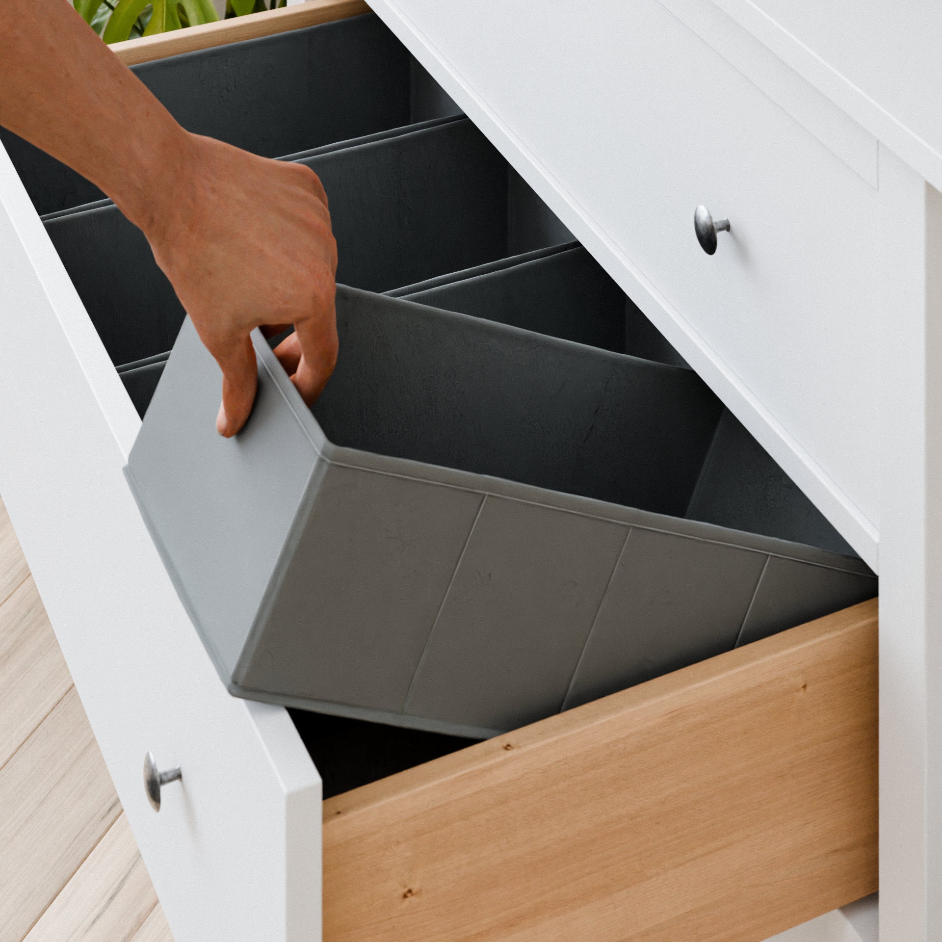 Lot De 6 Organiseurs De Tiroir De Non-Tissé, Rangement Tiroir Pliable Et Respirant, Boites De