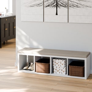 Sitzkissen für Ikea Kallax Regal in Beige, Sitzpolster für Schubank