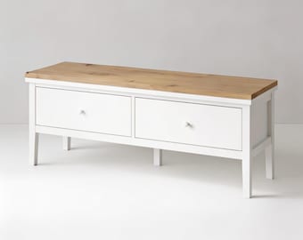 Holzplatte für IKEA Gullaberg Banktruhe 148 x 43cm, TV Bank Sideboard, Lowboard Deckplatte im Stil Artisan Eiche