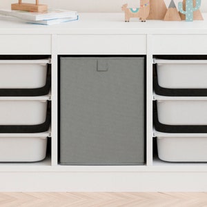 Box for IKEA Trofast shelf, large fabric box 30 x 40 x 42 cm, extra stable for toys, cuddly toys, clothes and much more, gray