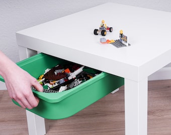 Ikea Lack Tisch Halterung für Trofast Boxen, Holz-Schiene, Halteschiene für Spieltisch, wahlweise inkl. Box