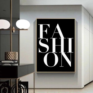 Fashion Typography Art Print: Modern Wall Decor (Digital Download)