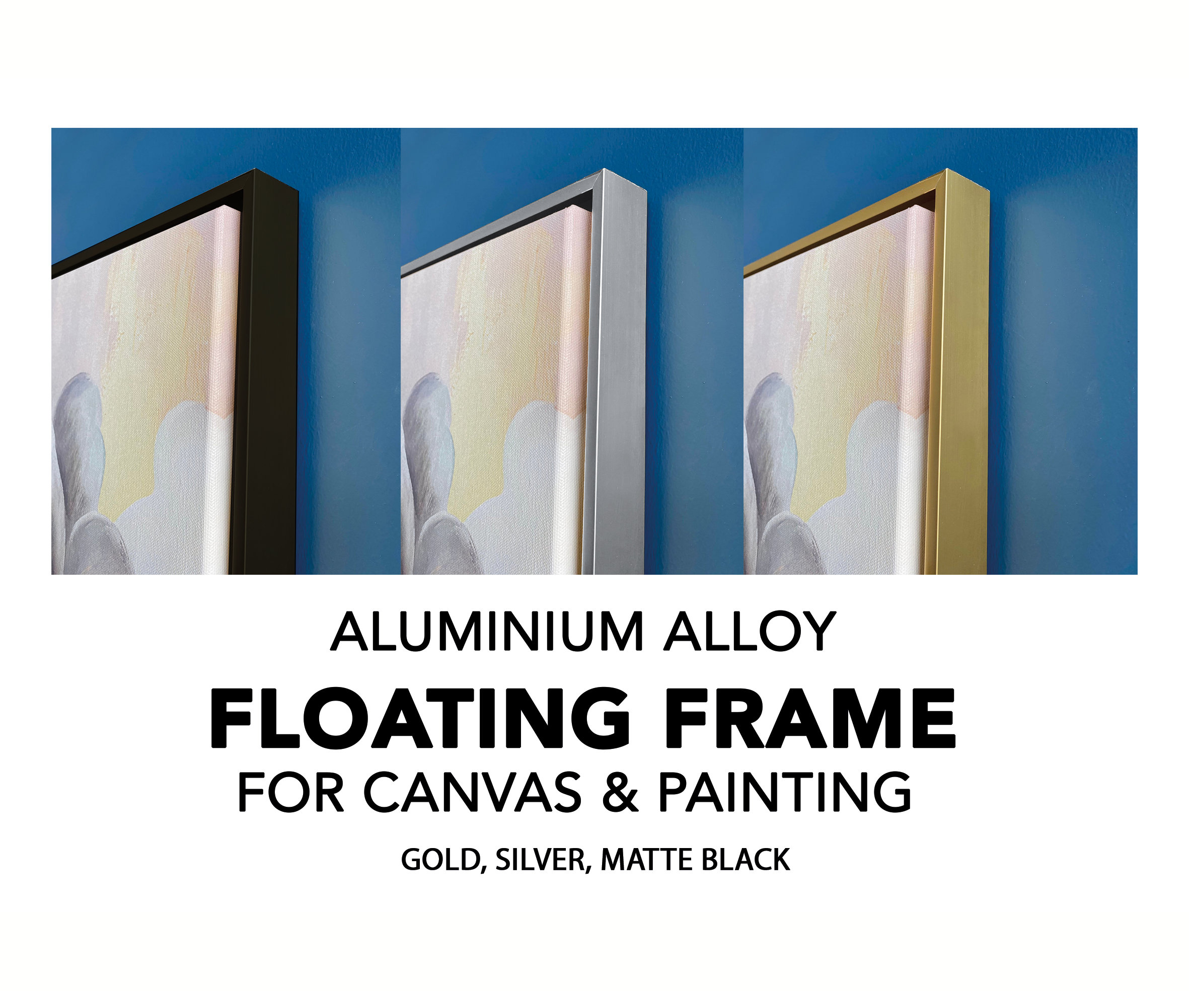 DIY Metal Floating Canvas Frame for Canvas, Aluminum Canvas Frame