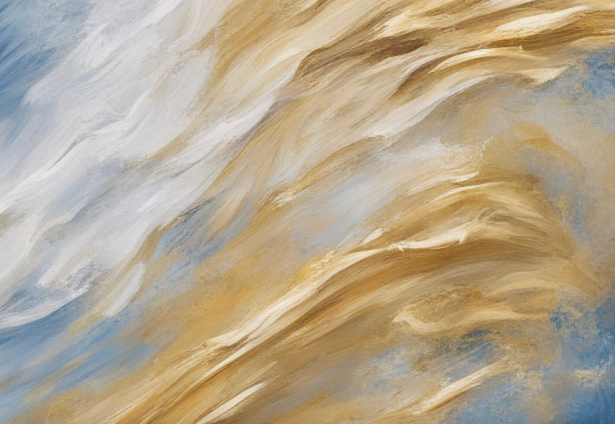 Printable Blue Gold Oil Abstract Wall Art Print, Print Art, Wall Decor ...