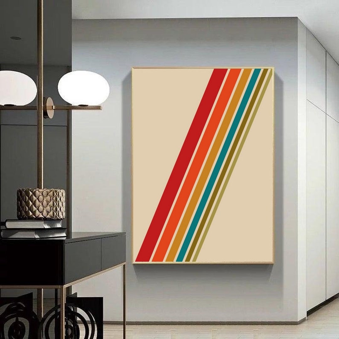 Impression colorful geometric wall art print, abstract print art, wall