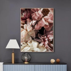 Printable Rose Wall Art Print, Flower Print Art, Wall Decor Prints, Digital Download Art