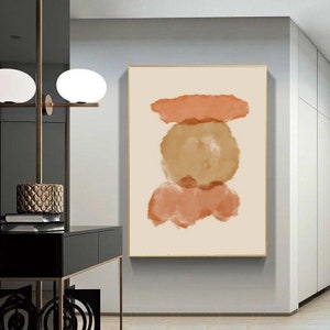Printable Brown Orange Wall Art Print, Abstract Print Art, Wall Decor Prints, Digital Download Art