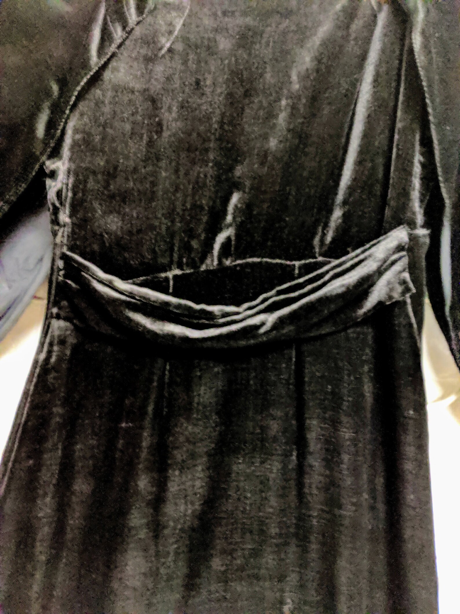 1930s Art Deco Black Silk Velvet Evening Gown - Etsy
