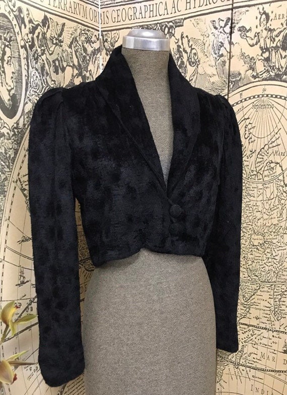 1940s Chenille Cropped Jacket