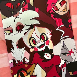 A5 poster hazbin hotel gang