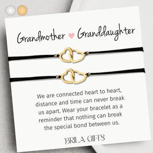 Cadeau petite-fille, grand-mère, cadeau pour petite-fille, cadeau grand-mère, petite-fille, cadeau grand-mère petite-fille, bracelets assortis