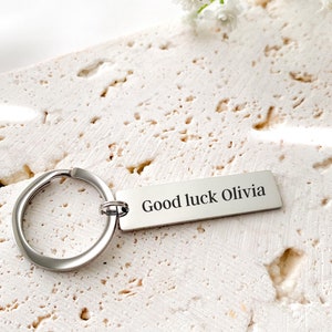 Good luck, Personalized lucky charm, Personalized keychain, Wishing you luck, Custom good luck keychain