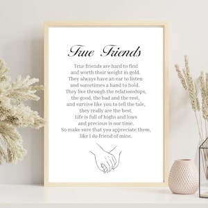 Friendship Gift, Friendship quote, Printable wall art, Gift for Guy Male Friend, Best friend gifts, Digital print, Best friend gift