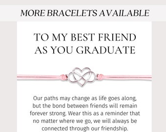 To my best friend as you graduate, Friendship bracelet, Graduation bracelet for best friend, Best friend graduation gift, High school