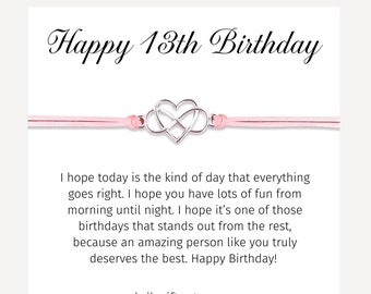 Happy 13th birthday, 13th Birthday card, 13th Birthday gift, 13th birthday girl gifts, Daughter 13th birthday gift, Niece 13th birthday gift