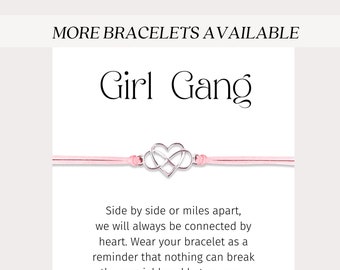 Girl gang bracelet, Friendship group bracelets, Friend moving gift, Friend going away gift, Friend leaving gift, Friend going away college