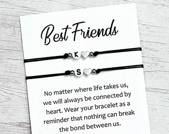 Best friend bracelets, Long distance bracelets, Best friend gift, Friendship bracelets, Set of 2 friendship bracelets, Best friend birthday