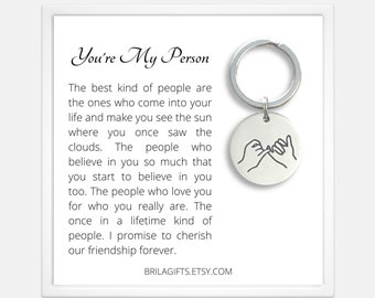 Best Friend Gifts, Best Friend Birthday Gifts, Friendship Gift, Sentimental Gift, Unique Gift for Friend, Pinky Promise, Woman, Guy, Male3o