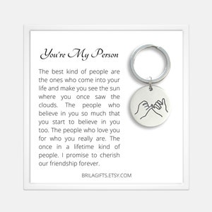 Best Friend Gifts, Best Friend Birthday Gifts, Friendship Gift, Sentimental Gift, Unique Gift for Friend, Pinky Promise, Woman, Guy, Male3o