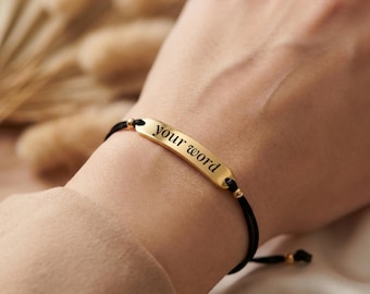 Word of the year bracelet, Word bracelet, Personalized bracelet, Custom word bracelet, Intention bracelet, Inspirational jewelry, Motivation