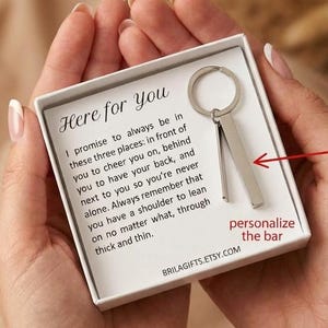 Friendship Gift, Best friend gifts, Gift for Guy Male Friend, Thick and Thin Keychain, Support gift, Gift for friend