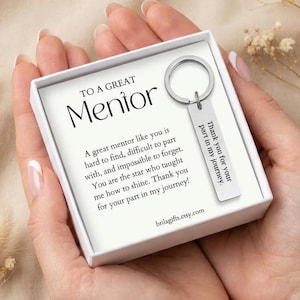 Mentor gift, Mentor keychain, Personalized gift for mentor from student, Mentor teacher gift, Gift for men, Gift for women, Mentor thank you