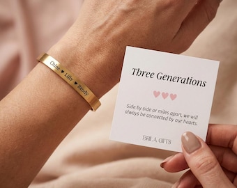 Three generations, Grandma gift, Mom gifts, Grandmother gifts, Personalized jewelry, Personalized gifts, Grandkids names, Mom birthday gifts