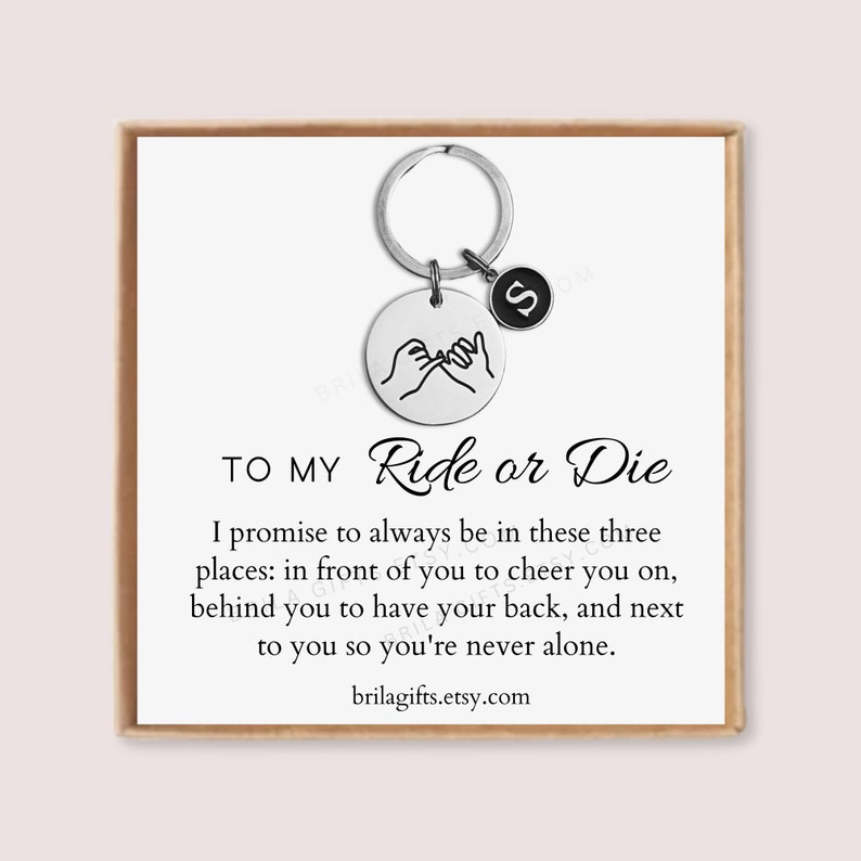 Best Friend Gifts, Best Friend Birthday Gifts, Best Friend Gift, Birthday Gifts for Best Friend, Ride or Die, Pinky Promise, Gift Ideas image 1