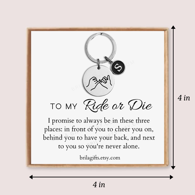 Best Friend Gifts, Best Friend Birthday Gifts, Best Friend Gift, Birthday Gifts for Best Friend, Ride or Die, Pinky Promise, Gift Ideas image 2