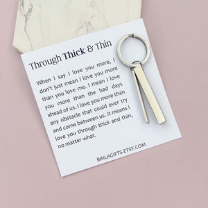 Personalized Through Thick and Thin Keychain for Boyfriend, Unique Gift ...