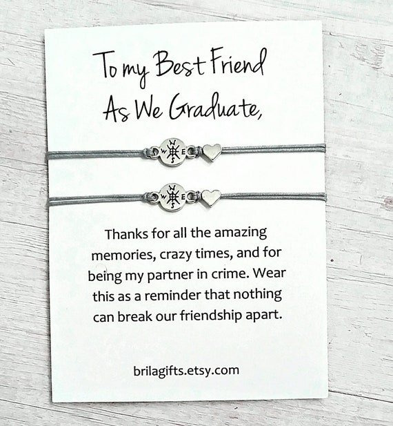 Best Friend Graduation Gifts Graduation Gift for Friends College High School Gifts for Best Friends Best Friend Bracelets for 2