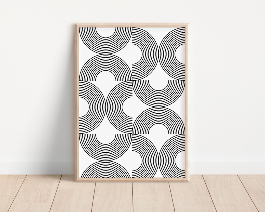 Multiple Colour Options, Monochrome Neutral Minimalist Wall Art