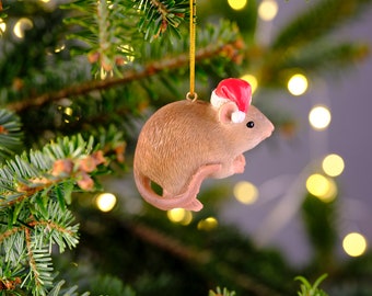 Novelty Mouse Christmas Ornament – Woodland Animal Tree Decoration